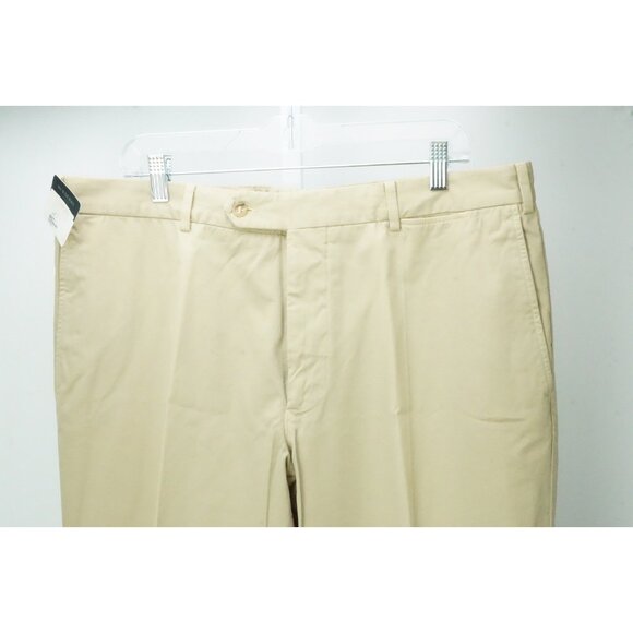 Burberry Beige Khaki Brown 100% Cotton Mens Pants Trousers Sz 58 EU NEW